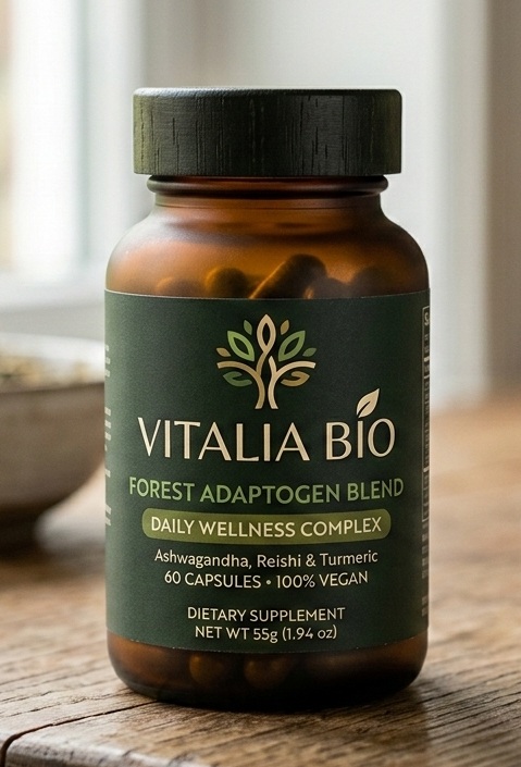 Vitalia BIO product bottle on a neutral background